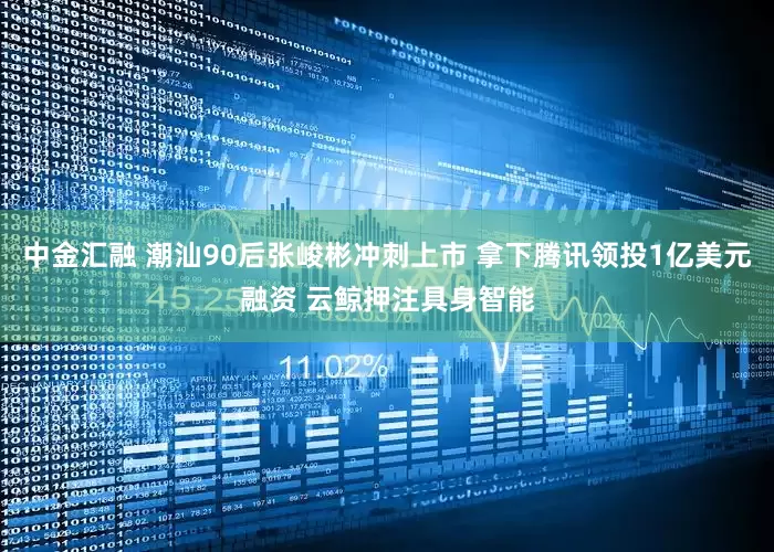 中金汇融 潮汕90后张峻彬冲刺上市 拿下腾讯领投1亿美元融资 云鲸押注具身智能