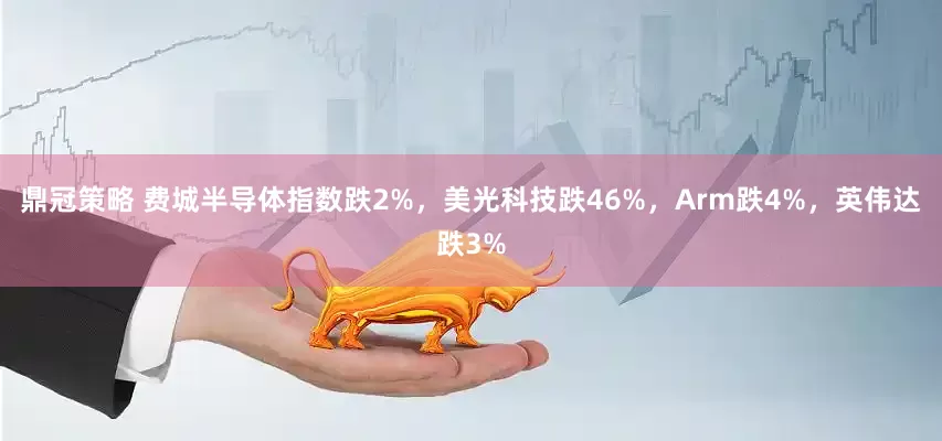 鼎冠策略 费城半导体指数跌2%，美光科技跌46%，Arm跌4%，英伟达跌3%